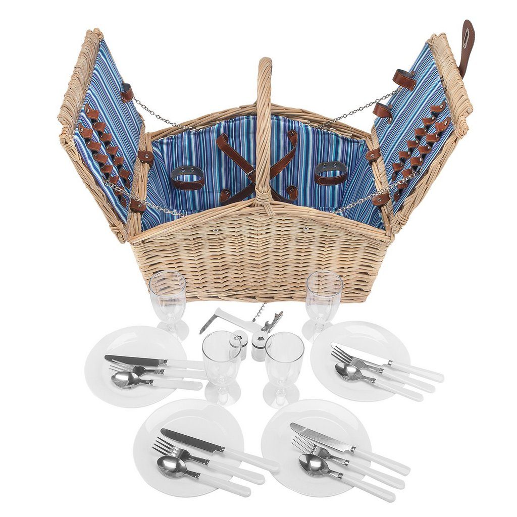 ANNDORA Picknickkorb 4 Personen Beige